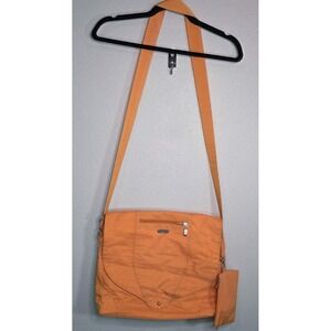 Baggallini Helsinki Style Crossbody Bag Orange Nylon Travel Organizer